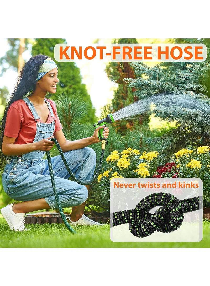 22.5m Latex Expandable Hose With 10 Functions Spray Nozzle & Solid Brass Fittings β photo 9
