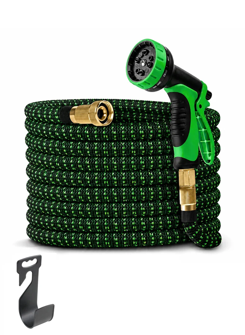 22.5m Latex Expandable Hose With 10 Functions Spray Nozzle & Solid Brass Fittings