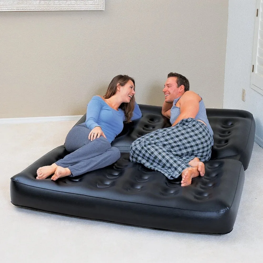 5-In-1 Double Multifunction Inflatable Fashion Air Sofa Queen Double Bed Mattress (L188 x W152 x H64)cm — photo 5