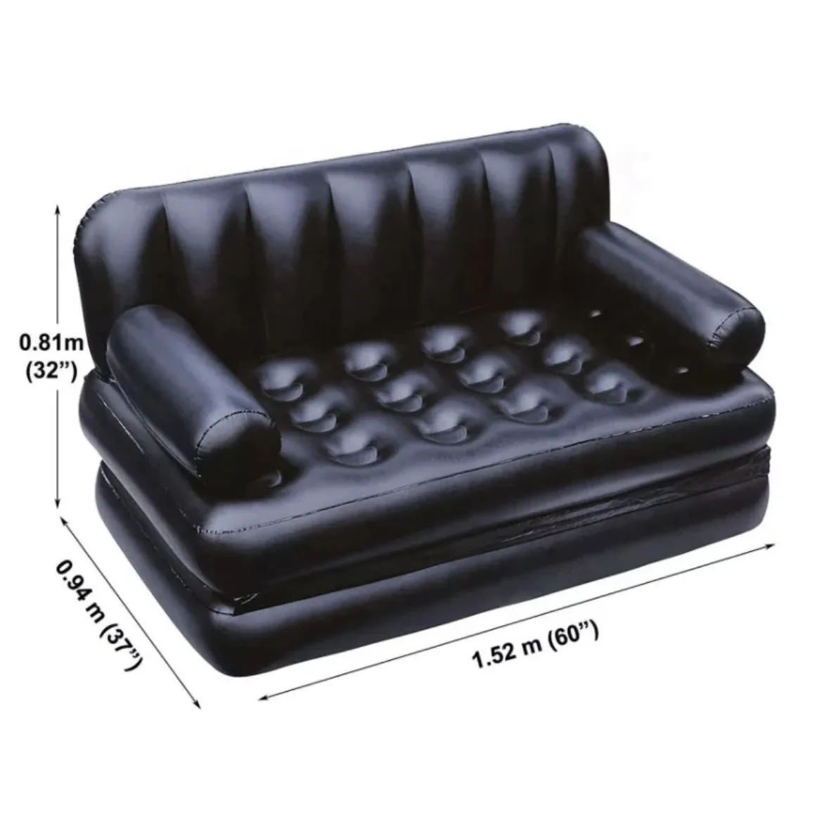 5-In-1 Double Multifunction Inflatable Fashion Air Sofa Queen Double Bed Mattress (L188 x W152 x H64)cm — photo 6