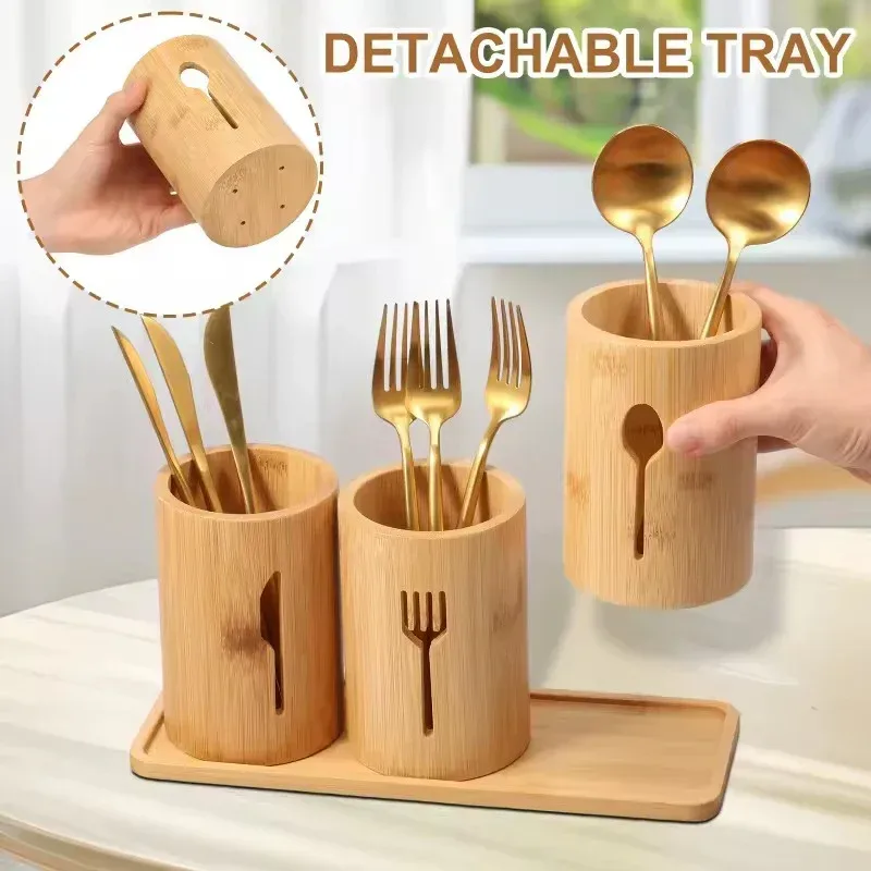 Bamboo Organiser Multi-Slot Utensil β photo 2
