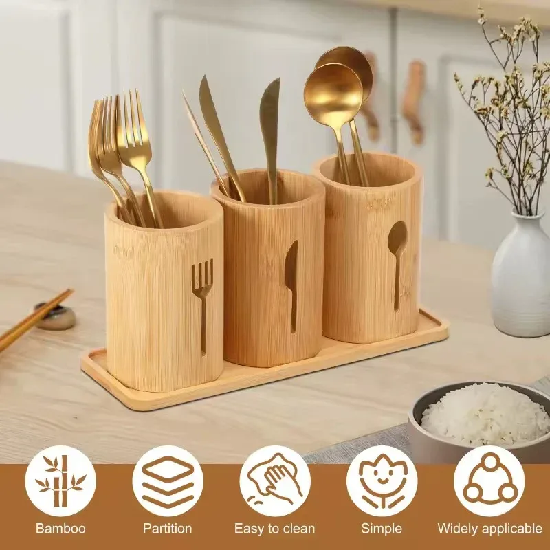 Bamboo Organiser Multi-Slot Utensil β photo 3