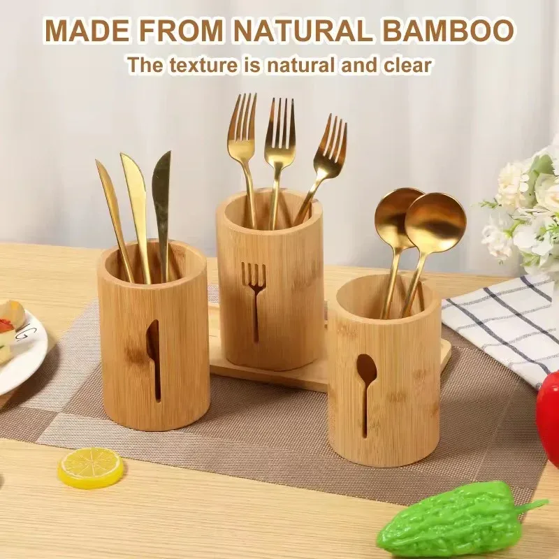 Bamboo Organiser Multi-Slot Utensil β photo 5