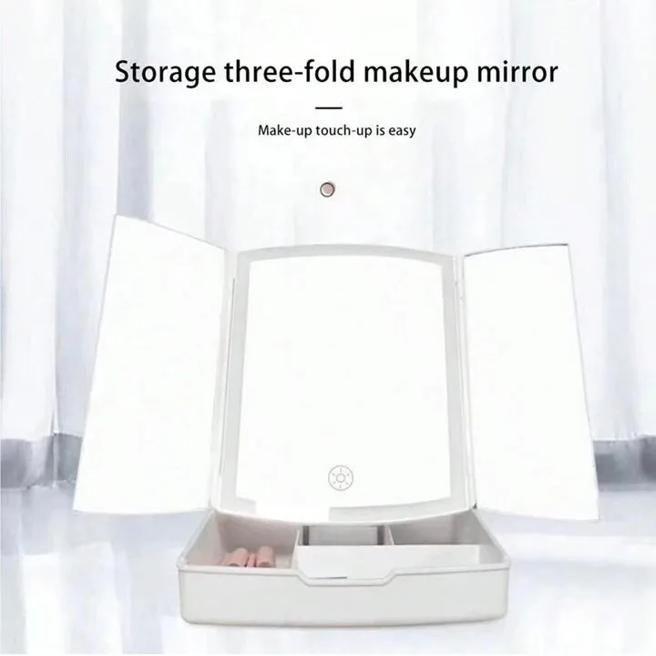 My Fold Away Vanity Mirror With Led & Makeup Storage — photo 2