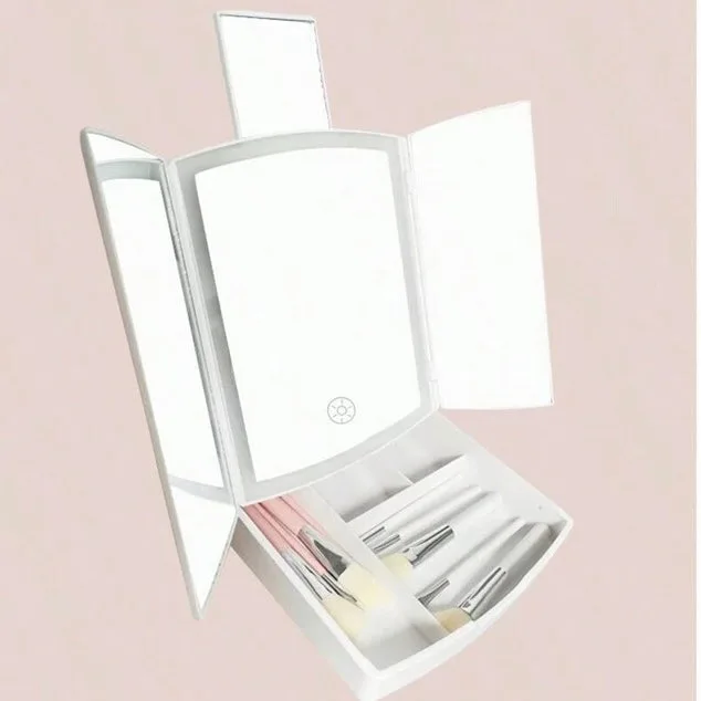 My Fold Away Vanity Mirror With Led & Makeup Storage — photo 4