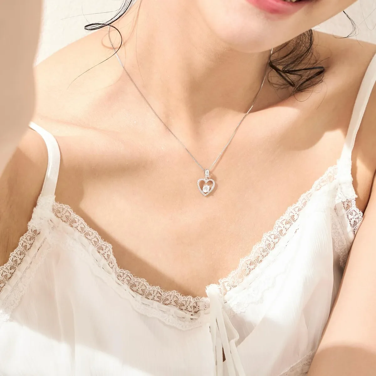 Metal Rose With Luxury Zircon Pendant Necklaces Flower Valentine Gift Set β photo 4