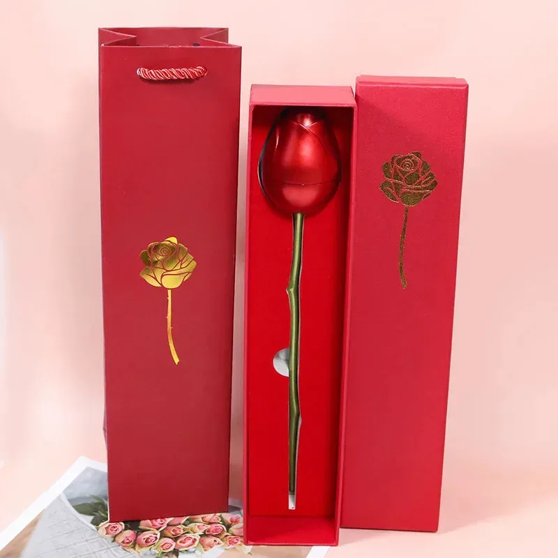 Metal Rose With Luxury Zircon Pendant Necklaces Flower Valentine Gift Set β photo 8