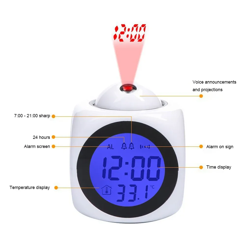 3-in-1 Projection Alarm Clock — photo 8