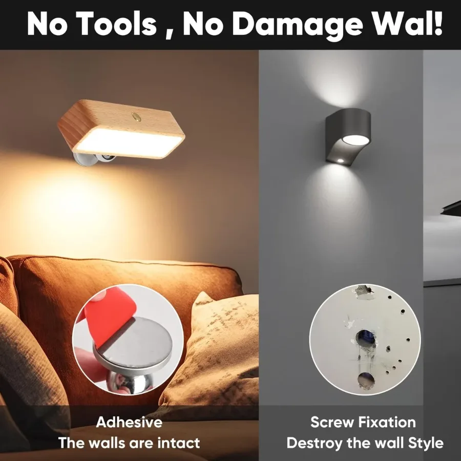 Rechargeable Intelligent Sensing Led Wall Lights — photo 2