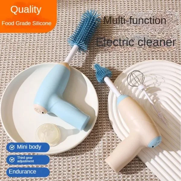 Electric Silicone Baby Bottle Cleaner Brush Set β photo 2