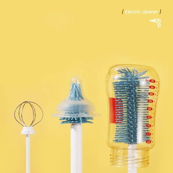 Electric Silicone Baby Bottle Cleaner Brush Set β photo 4
