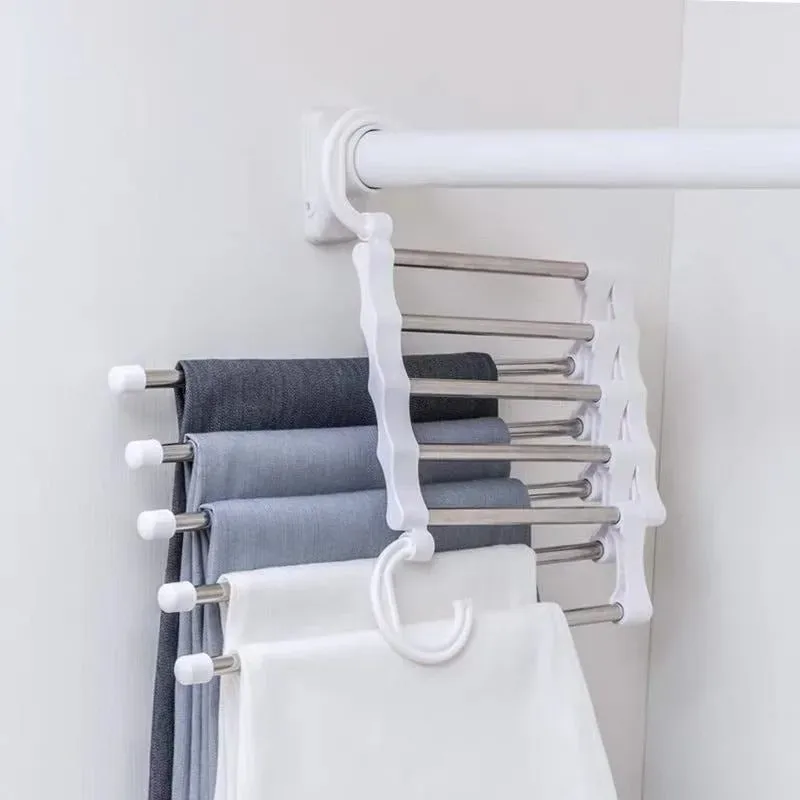 Multifunctional Wardrobe 5 Layers Pants Storage Rack Hangers Holders 5 In 1 β photo 3