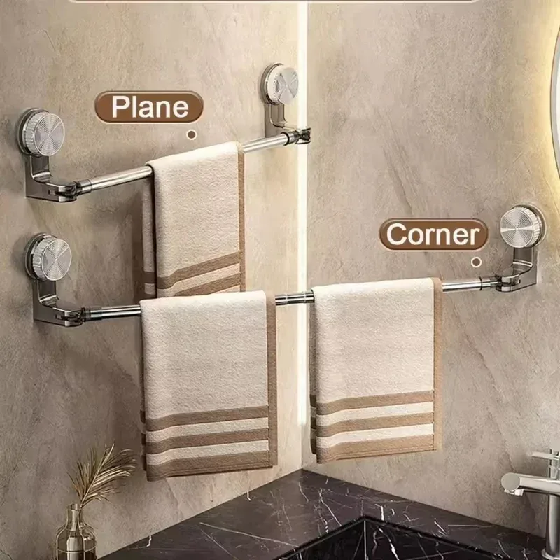 Rotating Retractable Suction Hook Bathroom Hanger Organiser — photo 3