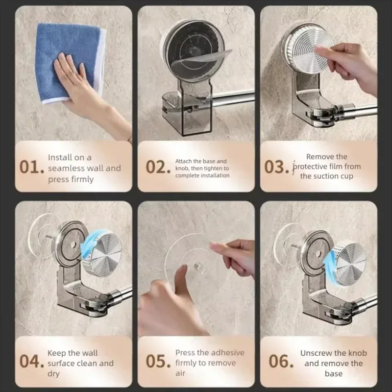 Rotating Retractable Suction Hook Bathroom Hanger Organiser β photo 8