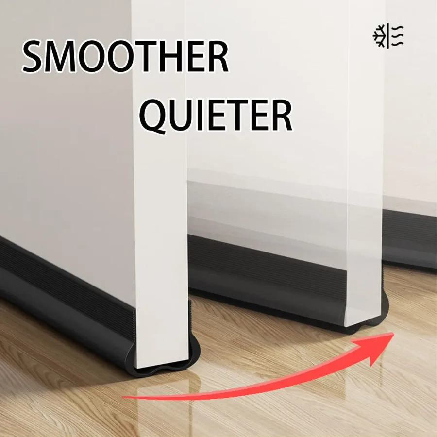Waterproof Seal Strip Draught Excluder Stopper Door Bottom Guard Double β photo 2