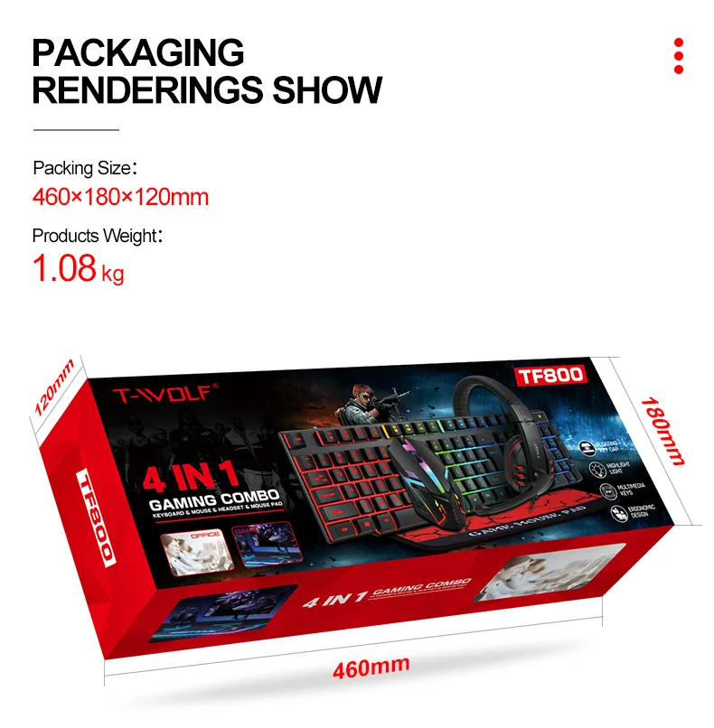 4 in 1 Gaming Combo ( Keyboard - headset - mousepad - mouse ) β photo 6