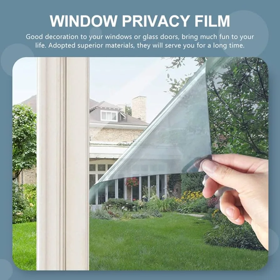 Privacy Window Film Glass Roll Film Sunscreen Glass Sticker Self Adhesive Heat Control 90x100cm — photo 3