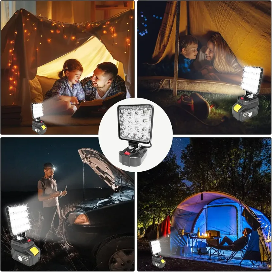 LED Work Light Battery Portable - Lamp Multifunctional Spotlight Torch — photo 3