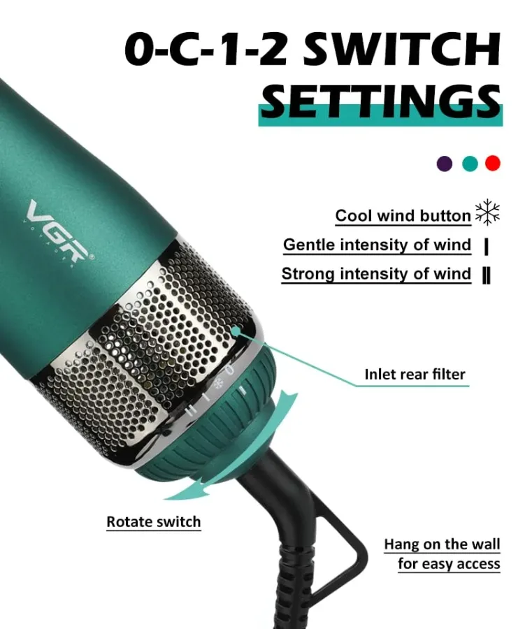 VGR V493 (4 In 1 ) Hot Air Styler For Women β photo 3
