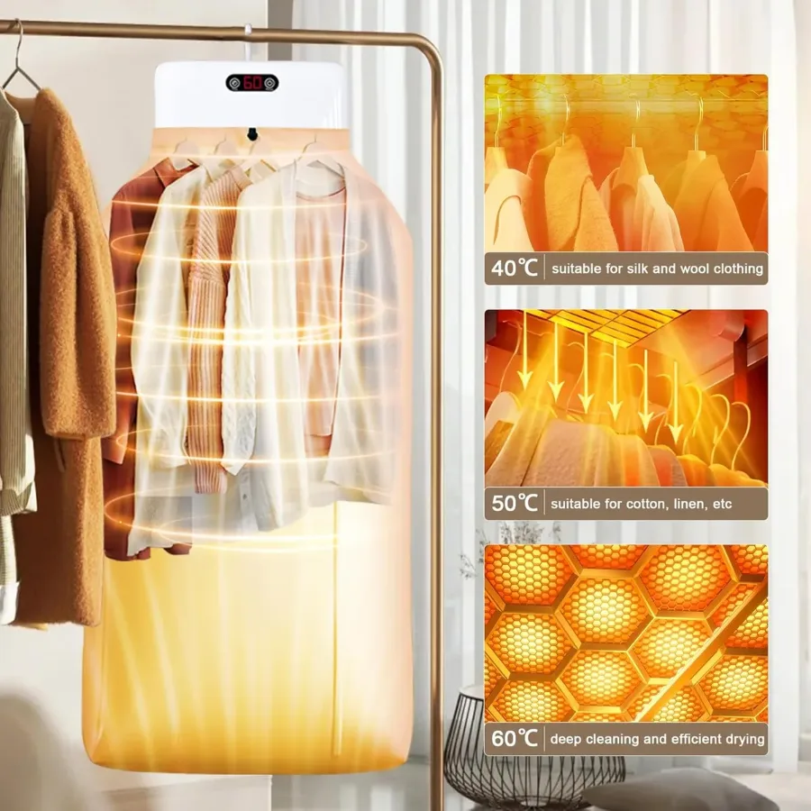 Foldable Electric Clothes Dryer Heater & Sanitizer — photo 5