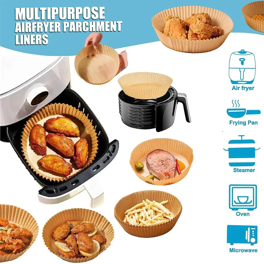 Air Fryer Liners Disposable Paper 50 Pcs — photo 4