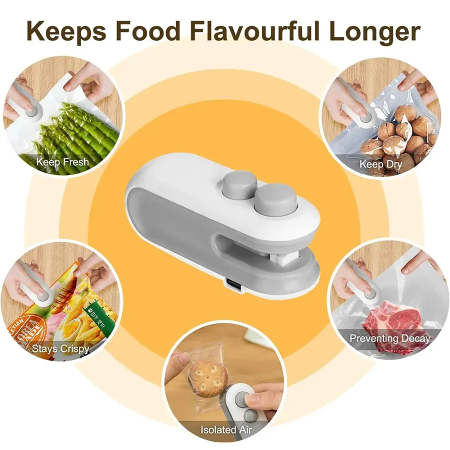 Mini Bag Hand Sealer Rechargeable For Plastic Bags β photo 3