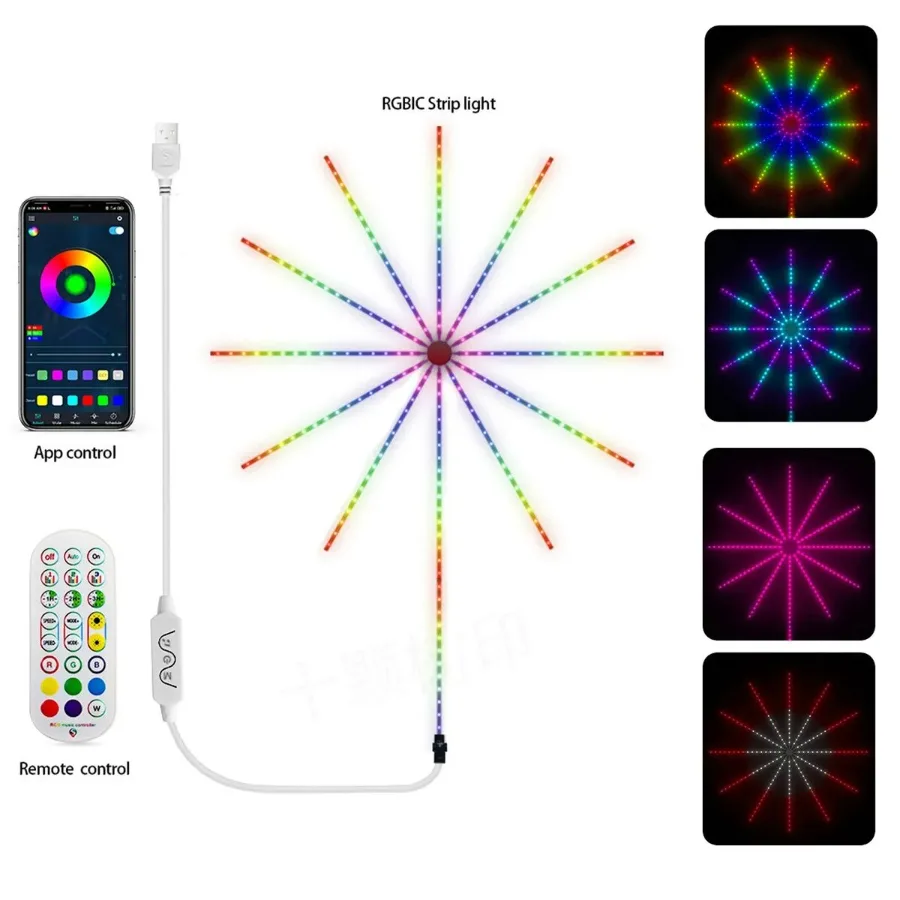 LED Fire Work Strip Lights App And Remote Control β photo 6