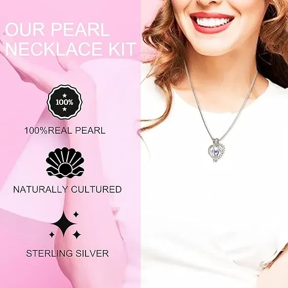 Wish Pearl Necklace Kit,Mysterious Oyster Pearl Gift Set — photo 3