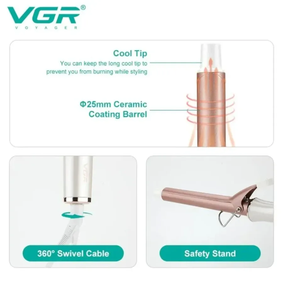 VGR Professional Hair Curling Iron Wand — photo 2