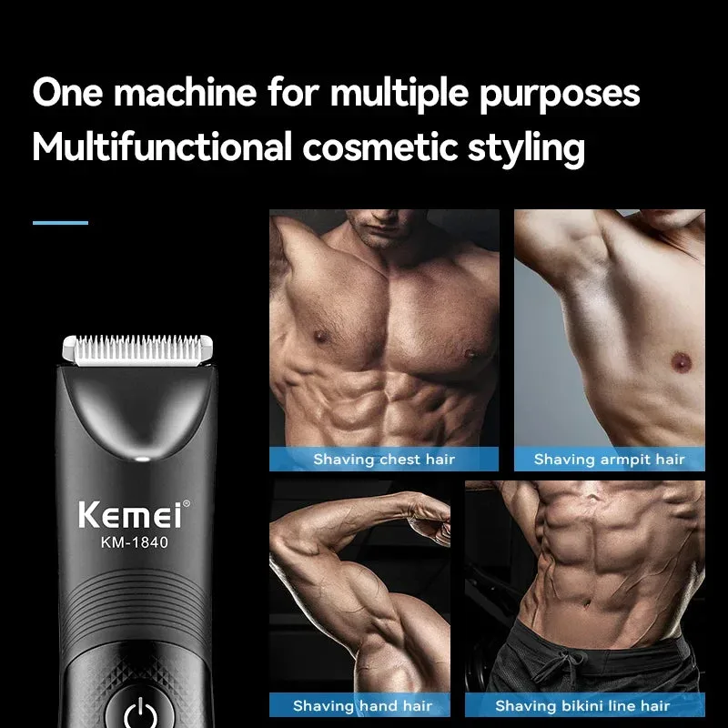 Waterproof Body Groomer With Skin Friendly Blades Kemei Hair Trimmer β photo 5