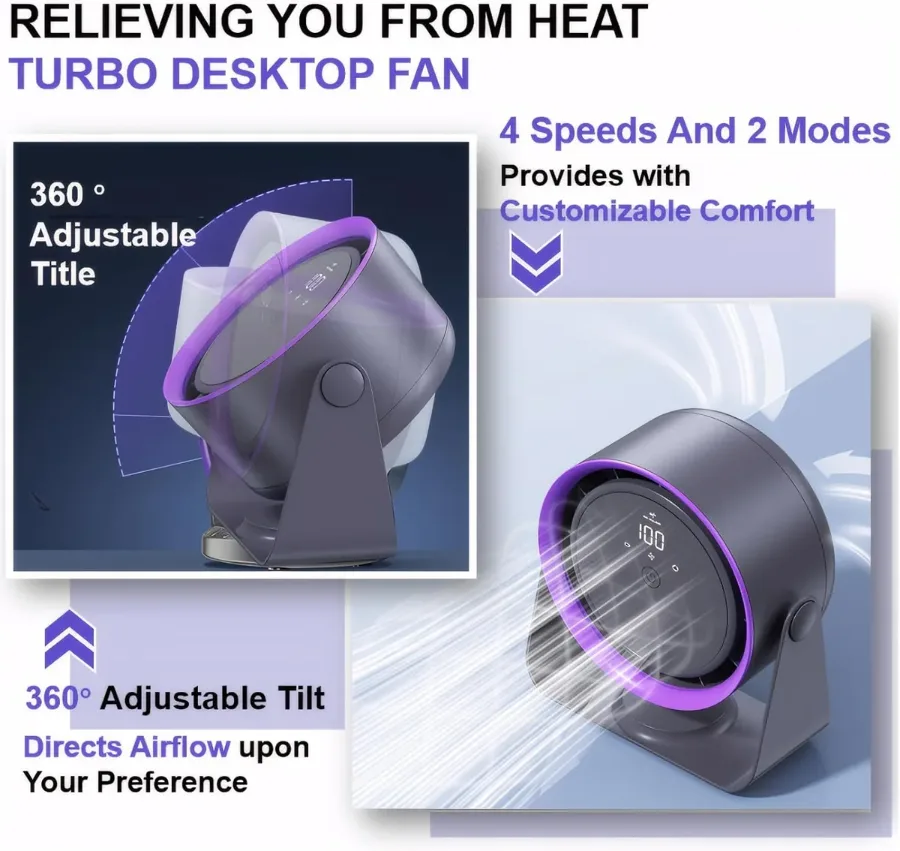 Portable Desktop Circular Fan — photo 2