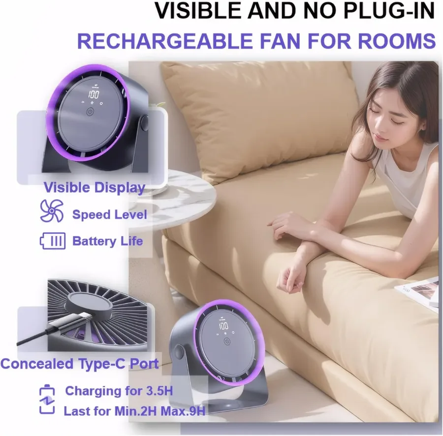Portable Desktop Circular Fan — photo 4