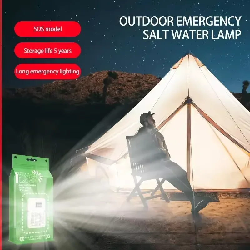 Portable Salt Water LED Lamp for Camping, Hiking & Emergencies. — photo 2