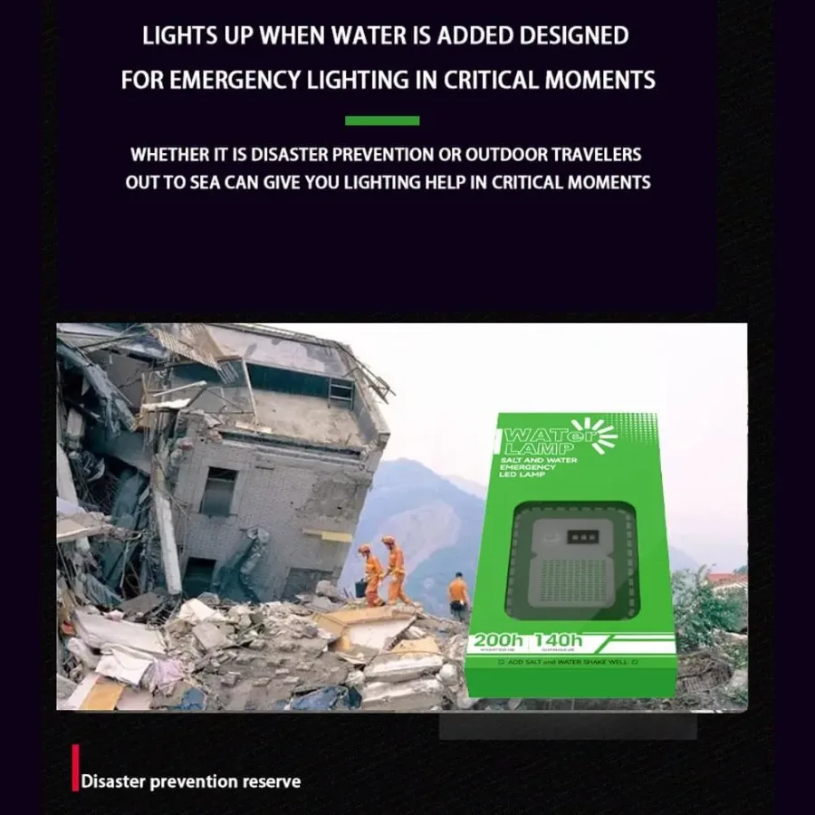 Portable Salt Water LED Lamp for Camping, Hiking & Emergencies. — photo 6