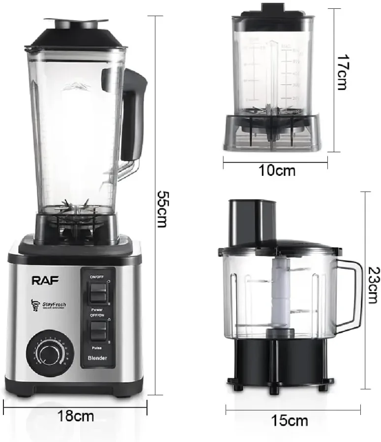 RAF 2600W Electric Blender + Chopper 3-in-1 β photo 5