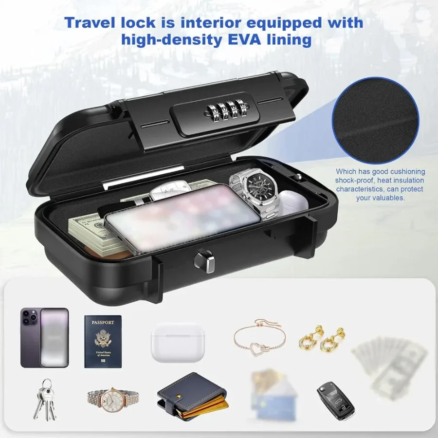 Portable Safe Box with Code, Waterproof & Anti-Theft for Beach with Wire Rope β photo 3