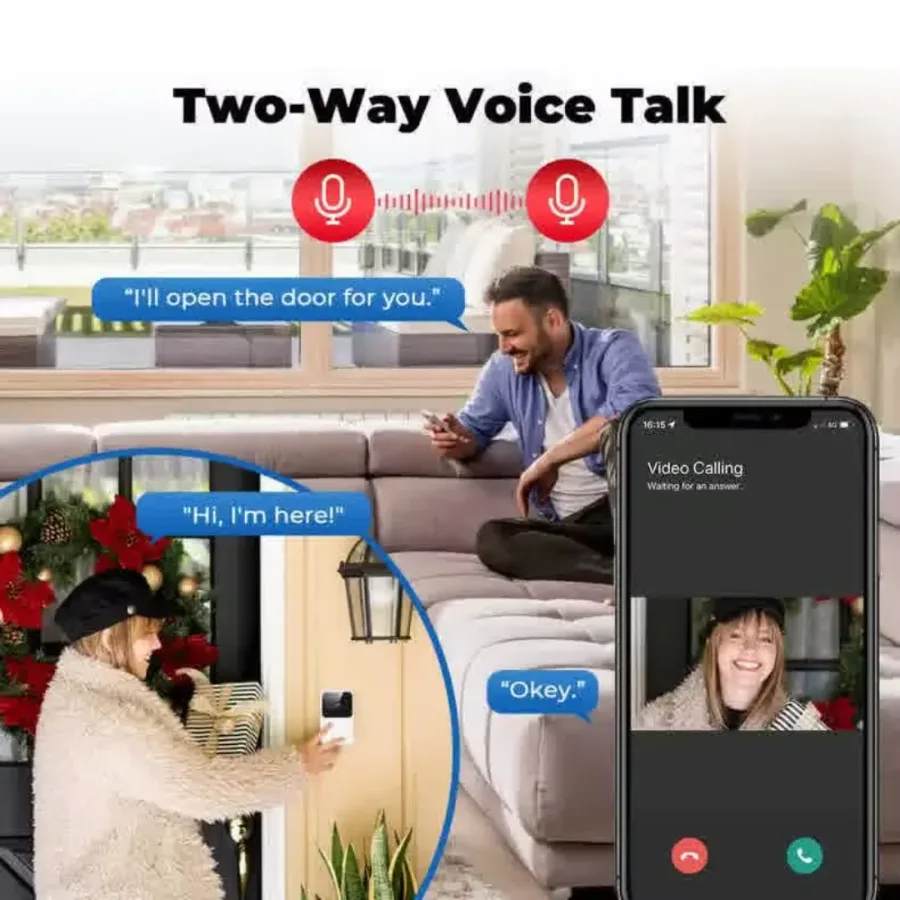 Smart Doorbell Camera Wireless with Bell 1080P — photo 2