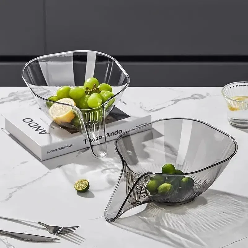 Basket Bowl Multifunctional Vegetable Washing Fruit Dry Wet Separation Kitchen Tool β photo 3