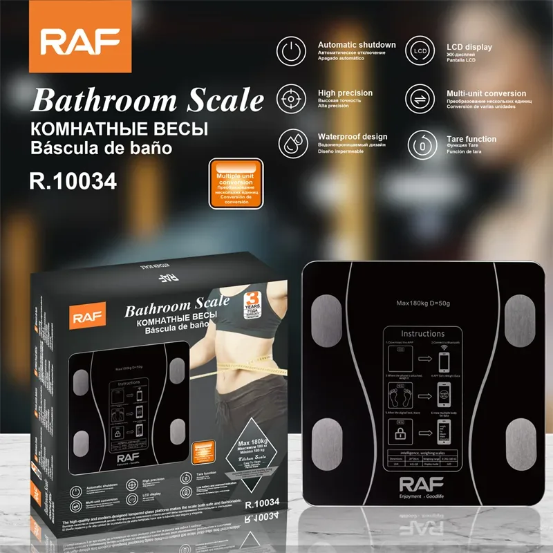 RAF Electronic Floor Scale, Maximum 180 kg