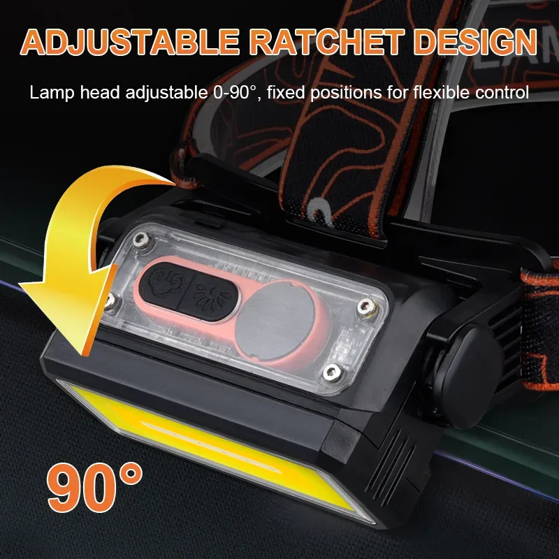 Coba Portable Flashlight Powerful Rechargeable Head lamp with Built-in Battery β photo 4