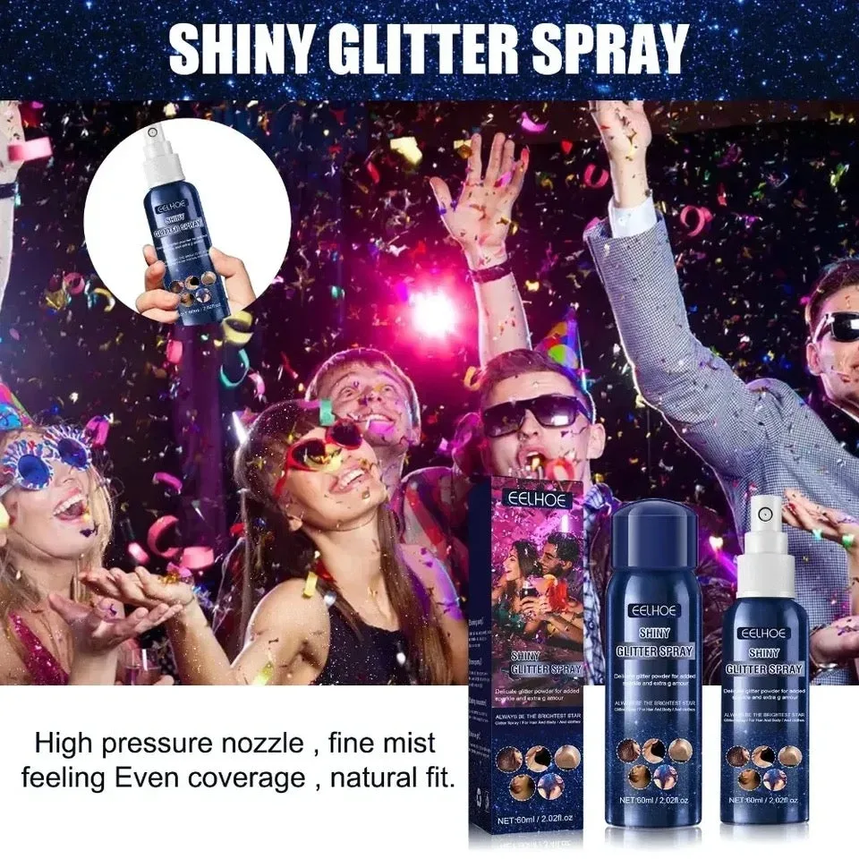 Shiny Glitter Spray Body Glitter Spray, Hair Glitter