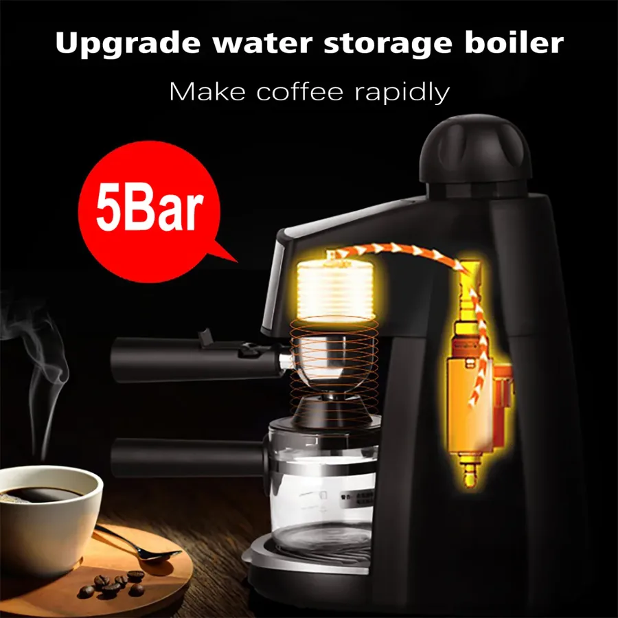 SONIFER Coffee Machine Cappuccino Espresso Coffee Maker 800W — photo 3