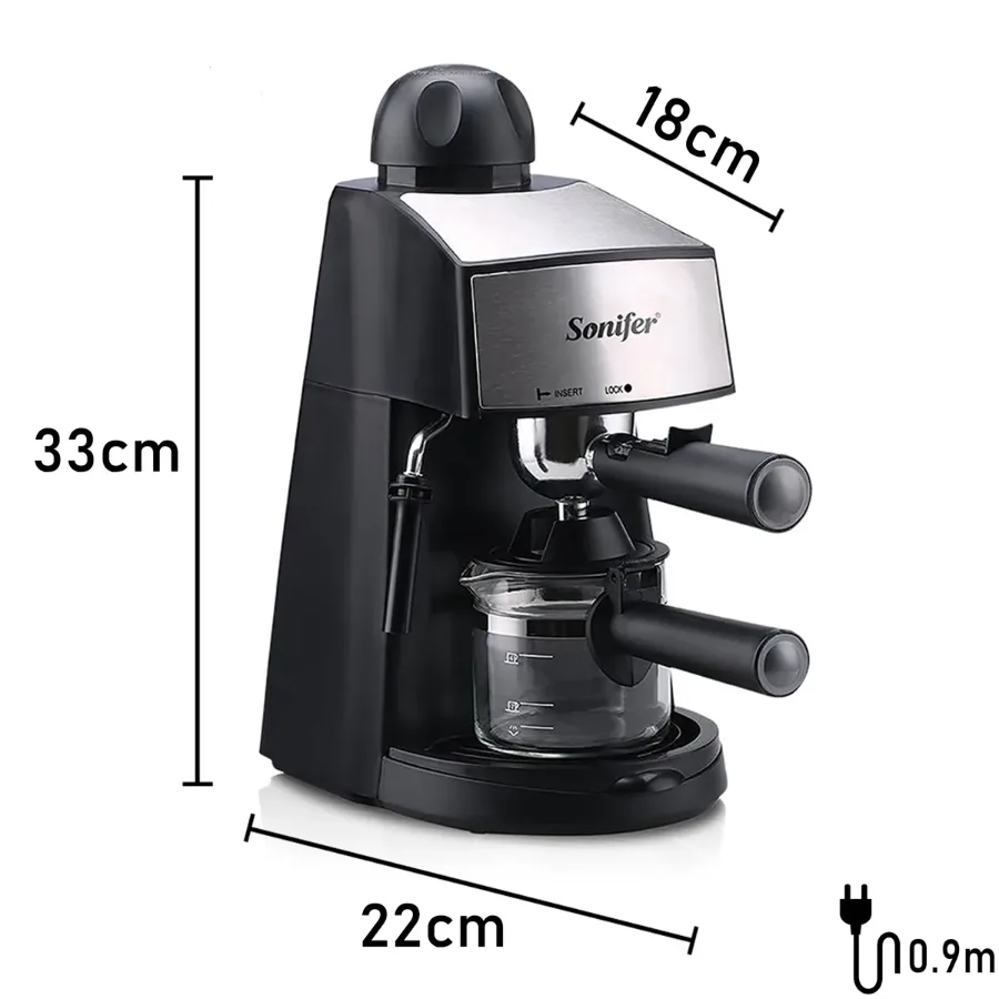 SONIFER Coffee Machine Cappuccino Espresso Coffee Maker 800W — photo 5