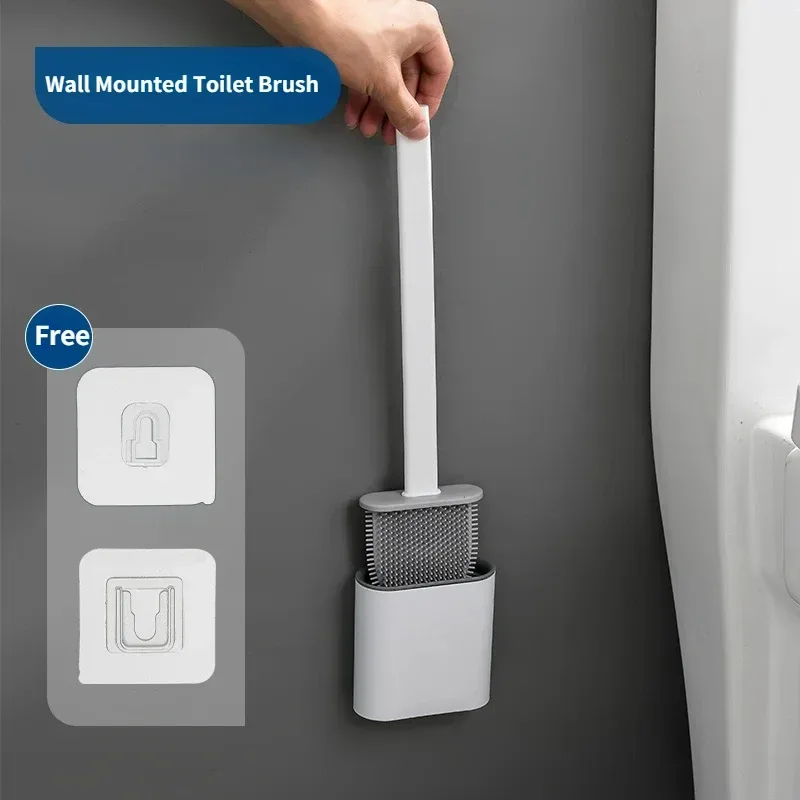 Silicone Toilet Brush Set - Bendable Deep Cleaning Feature β photo 8
