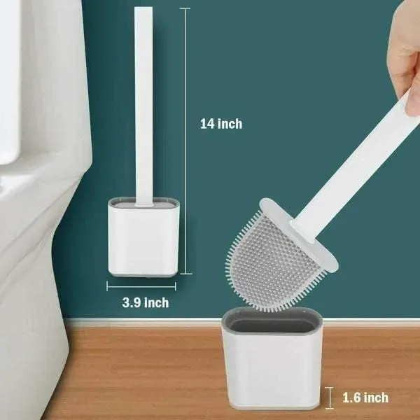 Silicone Toilet Brush Set - Bendable Deep Cleaning Feature — photo 9