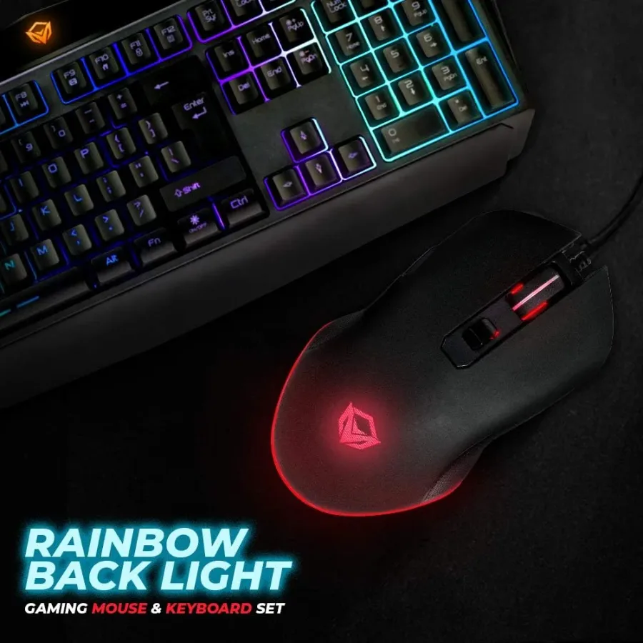 Backlit Gaming Keyboard and Mouse Combo Meetion C510 USB β photo 3