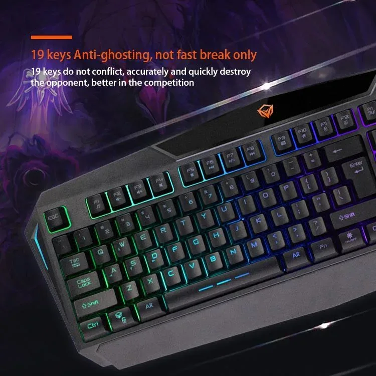 Backlit Gaming Keyboard and Mouse Combo Meetion C510 USB — photo 5