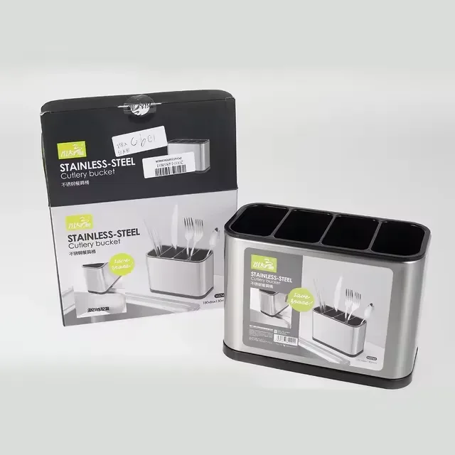 High Quality Stainless Steel Cutlery Bucket β photo 3