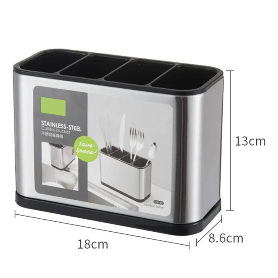High Quality Stainless Steel Cutlery Bucket — photo 4