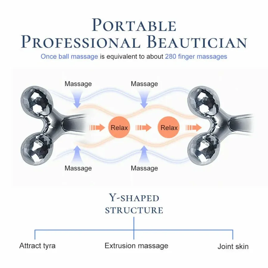 3D Y-shaped Face Lifting Facial Massage Roller 360° — photo 2